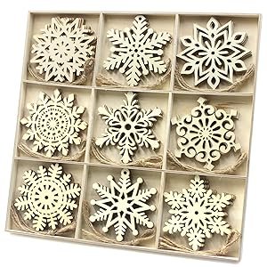 unfinished wood snowflake ornament craft