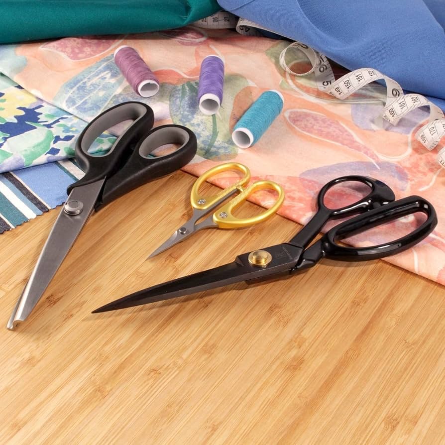 Fabric scissors set with embroidery snips and tools