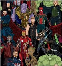 marvel infinity war avengers character cotton fabric