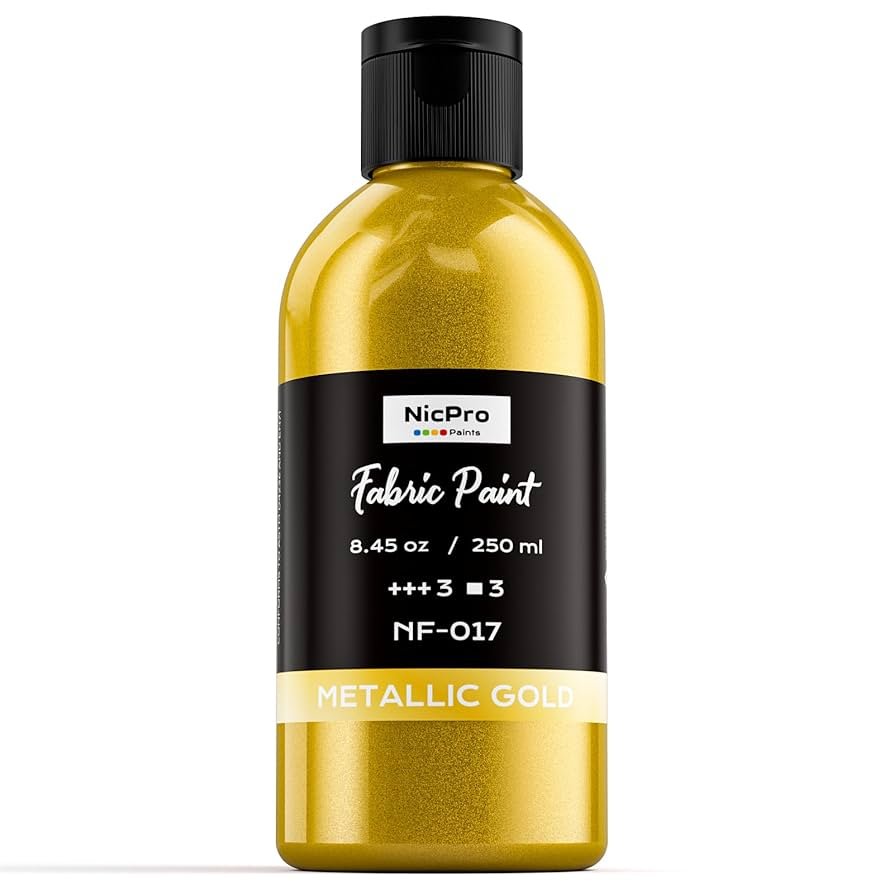 Large bottle gold fabric paint permanent
