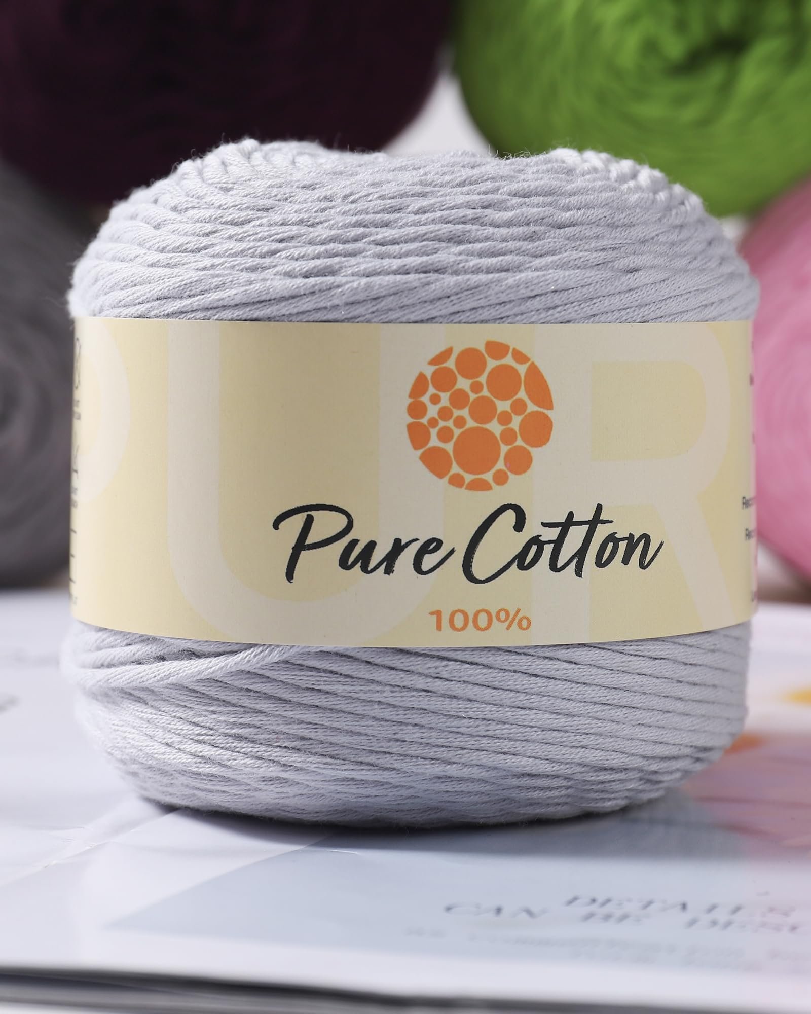 100% cotton worsted yarn for knitting and crochet