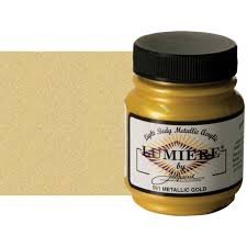 Metallic gold fabric paint for textiles