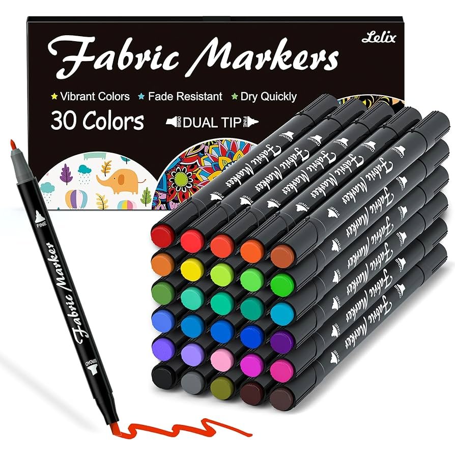 dual tip fabric markers for jeans customization