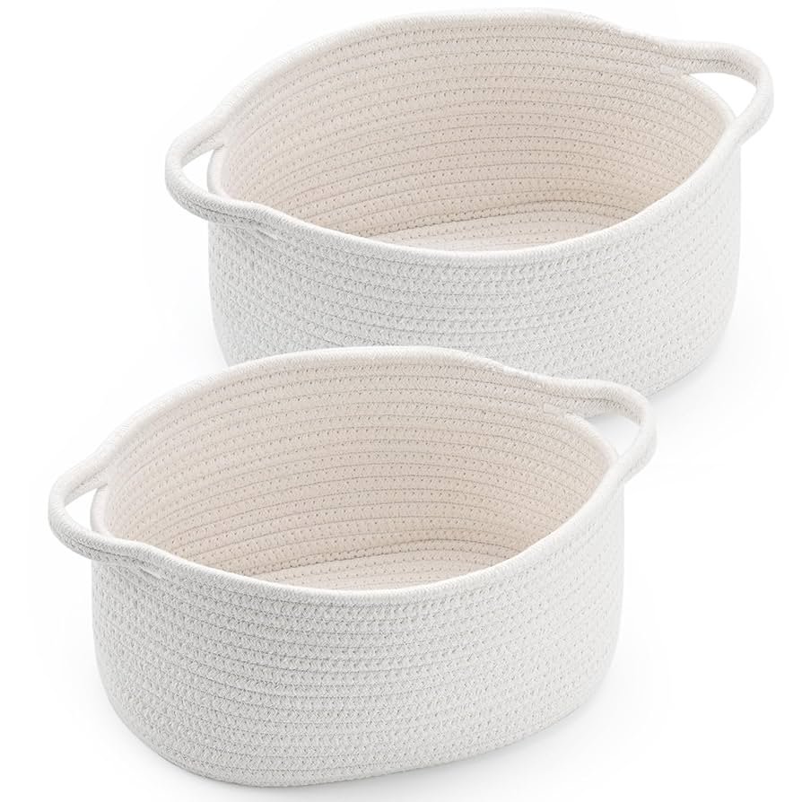 woven fabric storage basket for easter gifts