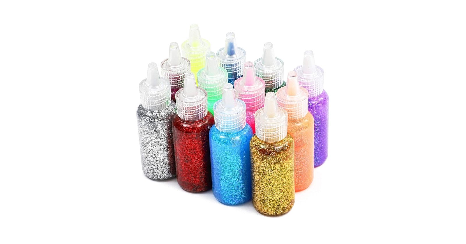 colorful glitter glue set for fabric crafts