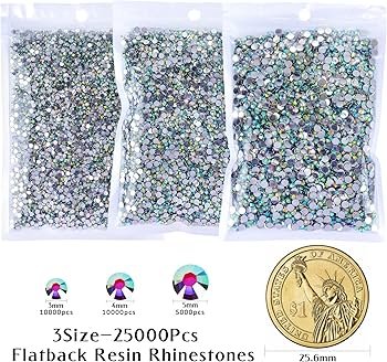 resin rhinestone craft kit with tweezers and glue