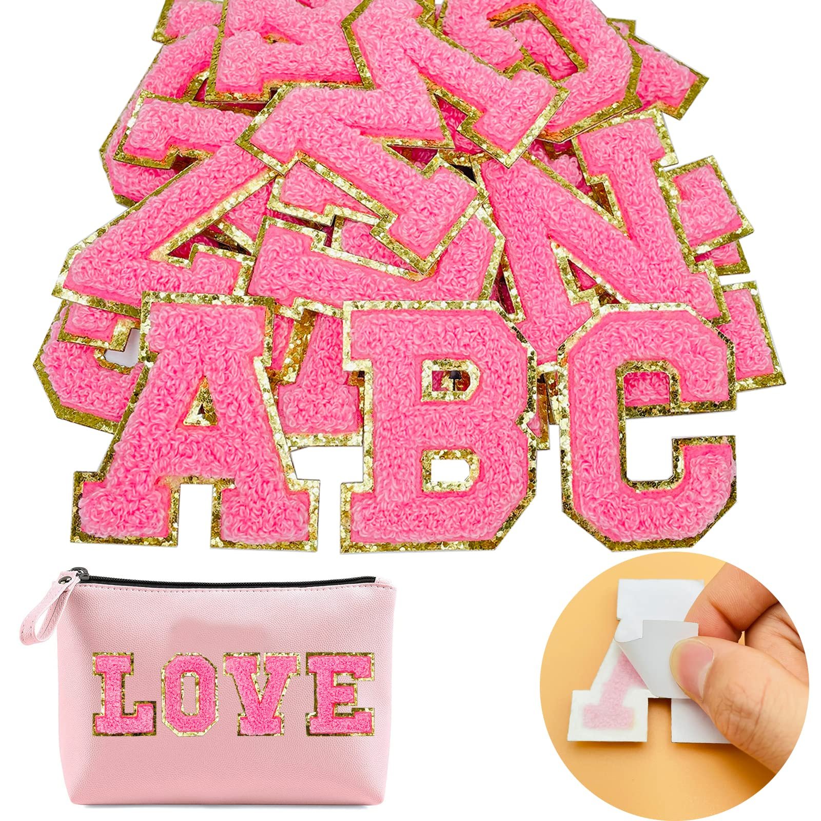 colorful chenille letter patches for backpacks clothing