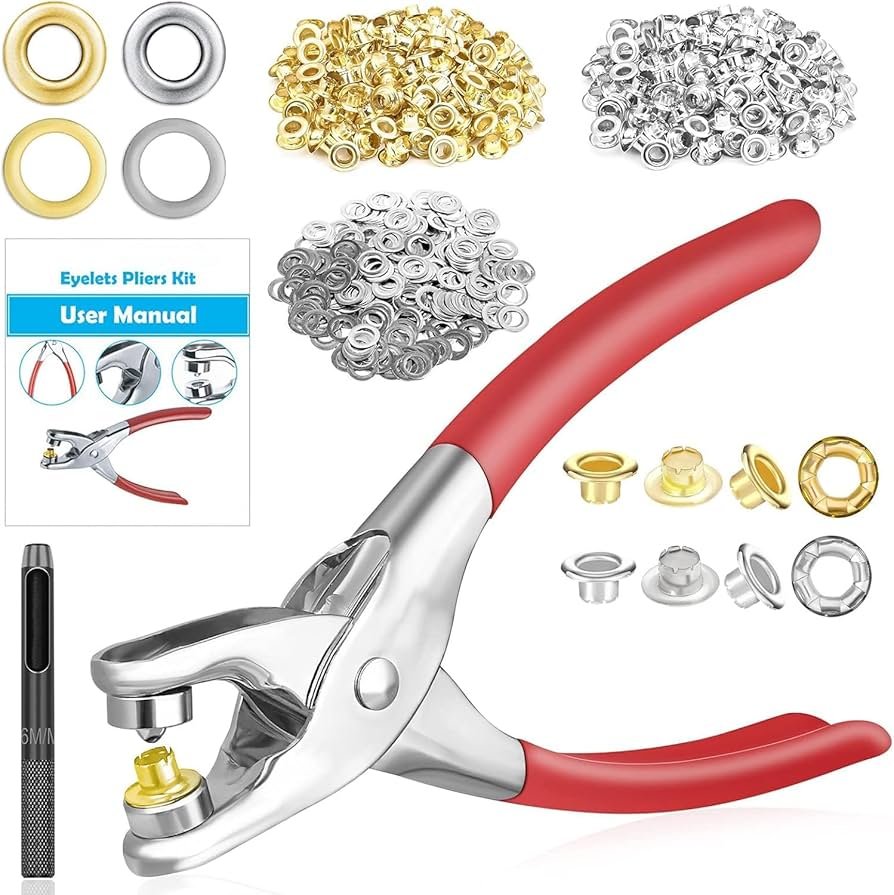 grommet eyelet pliers kit with washers