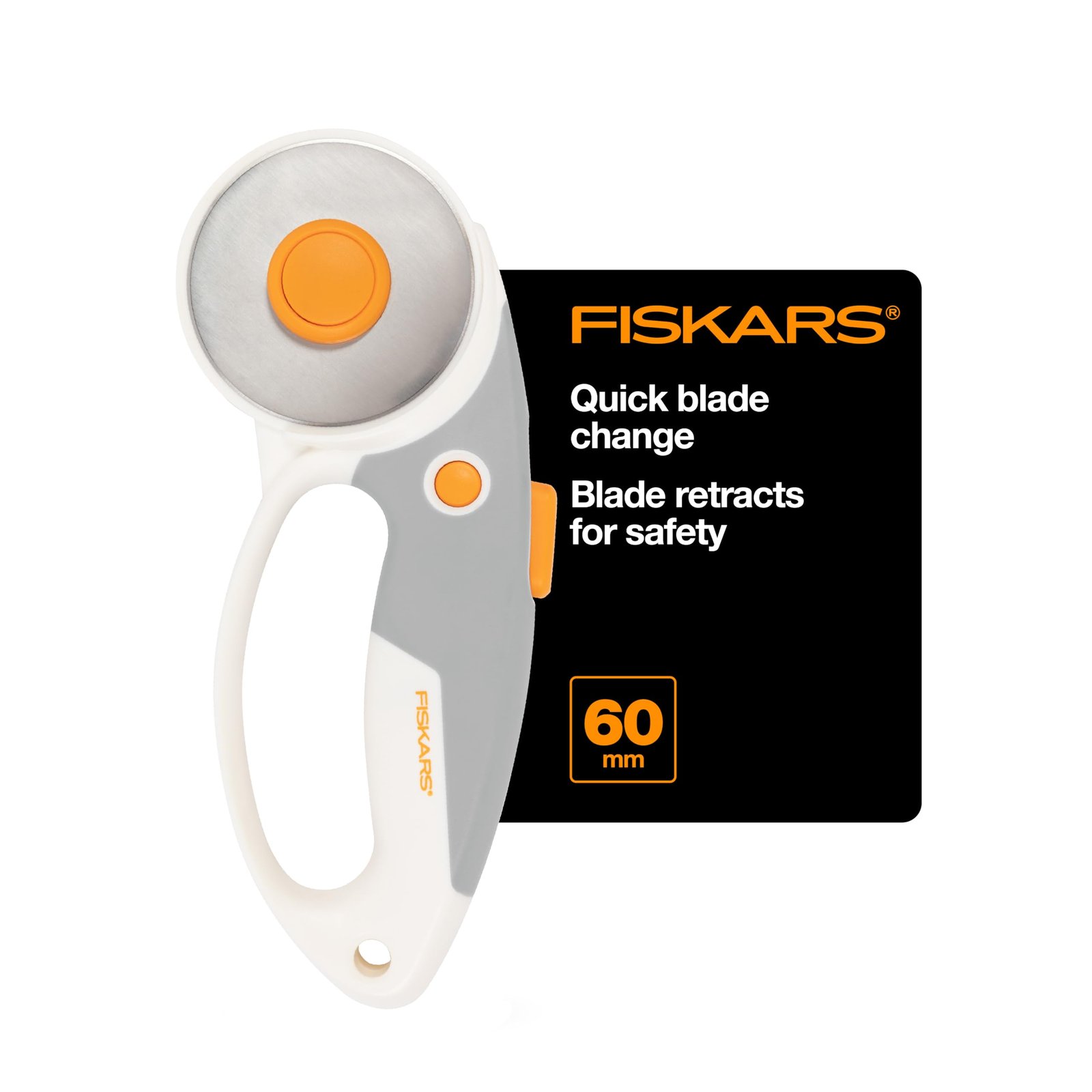 fiskars 60mm heavy duty rotary cutter for thick fabric
