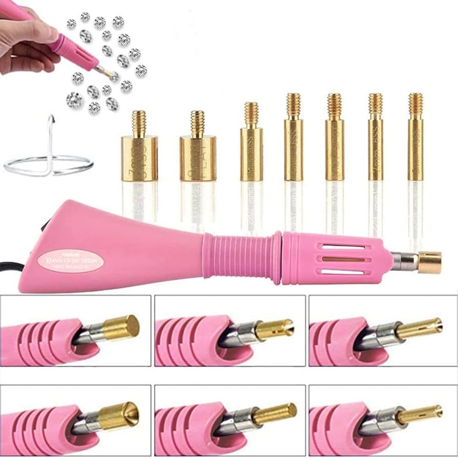 hotfix rhinestone applicator wand with crystal gems