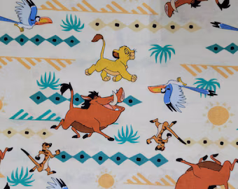 joanns lion king simba geometric print cotton fabric by the yard