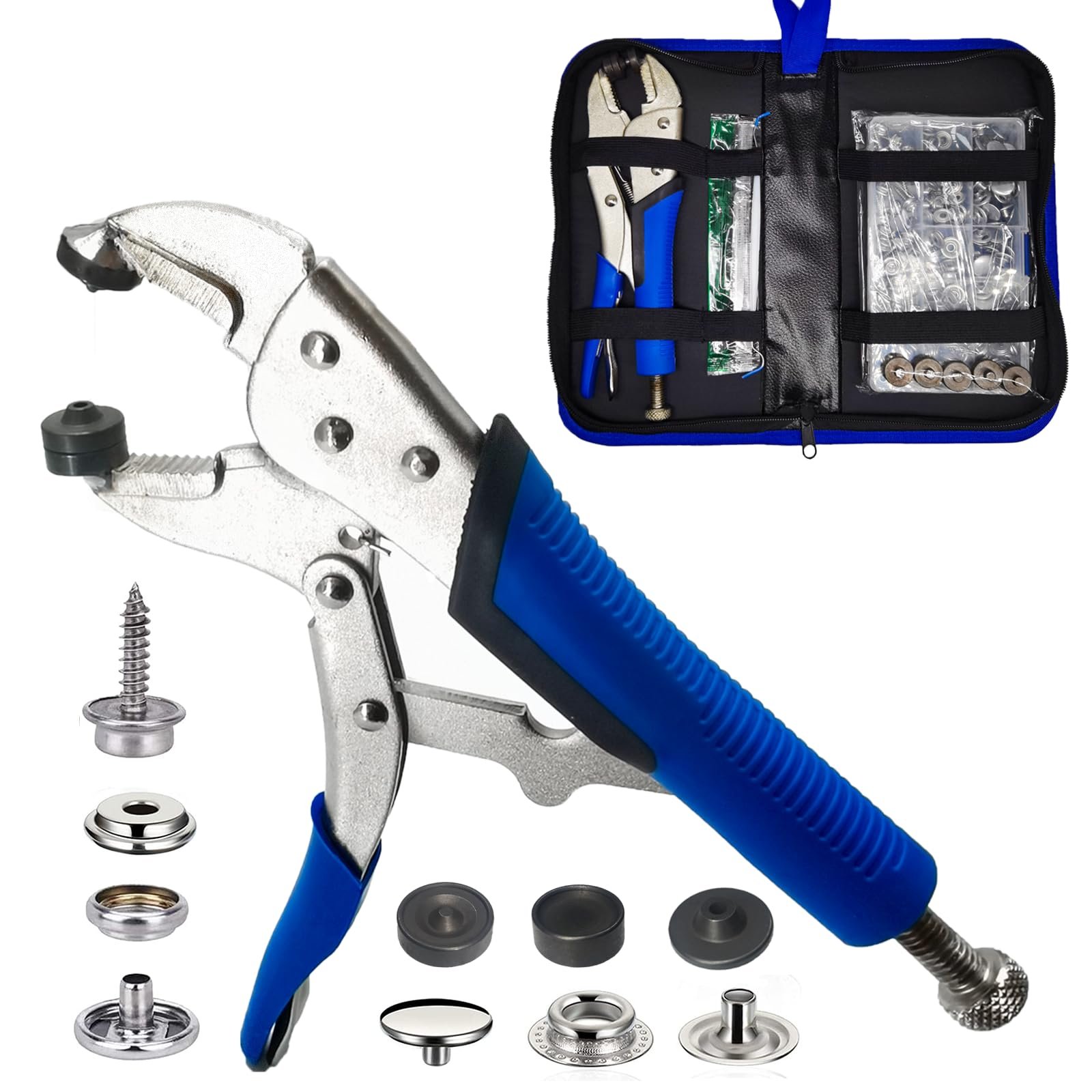 metal snap button kit with fastener pliers