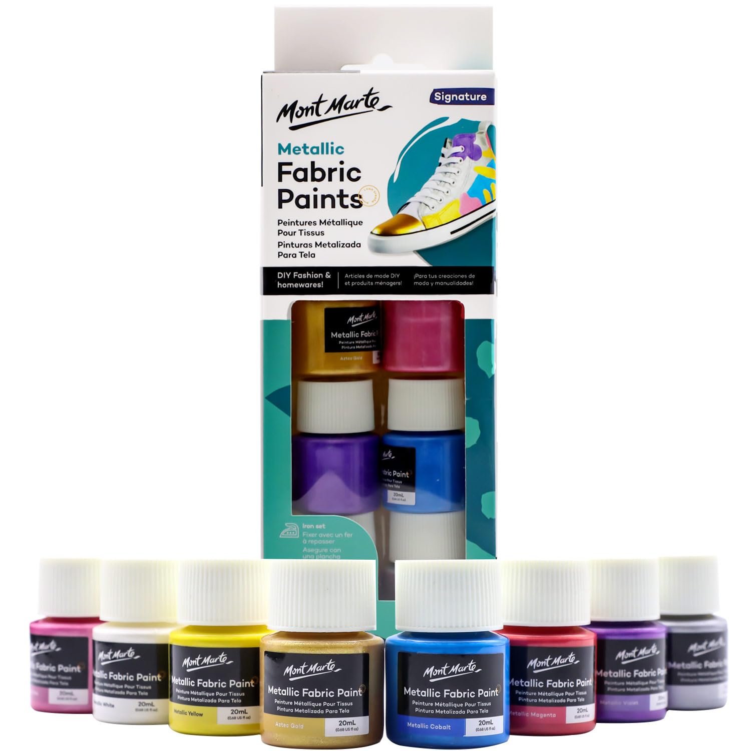 premium fabric paint set metallic colors craft supplies