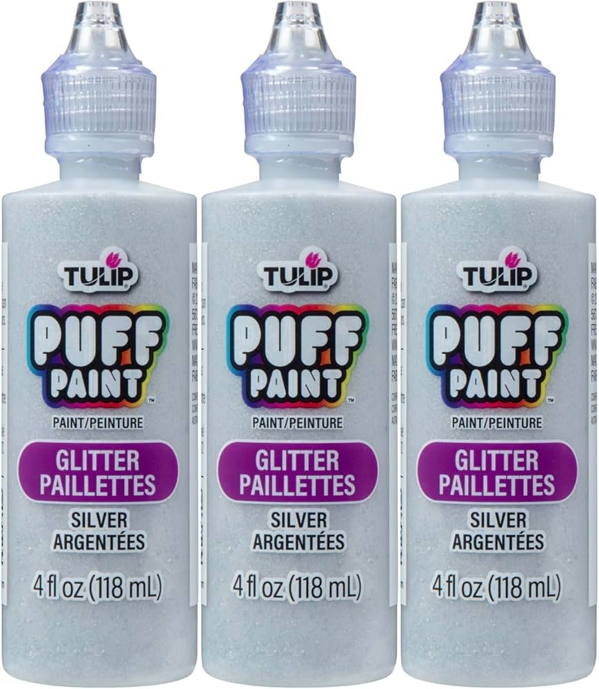 bulk glitter fabric paint silver bottles