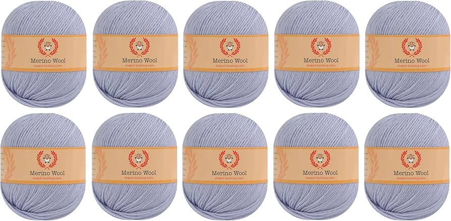 soft merino wool yarn skeins in natural colors