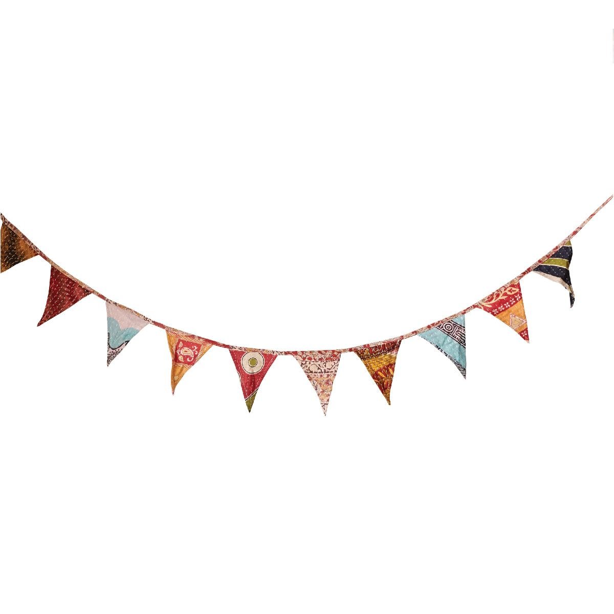 vintage kantha quilt fabric garland decoration